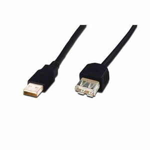Extensie cablu, Assmann, USB 2.0, 5 m, Negru imagine