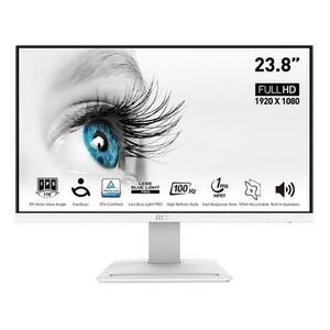 Monitor IPS LED MSI PRO 23.8inch MP243XW, Full HD (1920 x 1080), HDMI, DisplayPort, Boxe (Alb) imagine