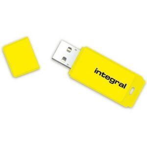 Stick USB Integral Neon, 32GB, USB 2.0 (Galben) imagine