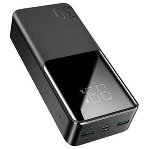 Baterie externa portabila Joyroom JR-QP193 30000 mAh, 22.5W, 4 Porturi, Display LED, Cablu USB-C inclus, Negru imagine