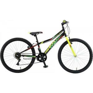 Bicicleta Copii Booster 2023 Turbo, roti 24 Inch, 6 viteze, Negru/Verde imagine