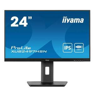 Monitor IPS LED Iiyama 23.8inch XUB2497HSN-B1, Full HD (1920 x 1080), HDMI, DisplayPort, Boxe, Pivot, 100 Hz, 1 ms (negru) imagine