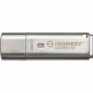 Memorie USB Kingston IronKey Locker+50 256GB USB 3.2 (Argintiu) imagine