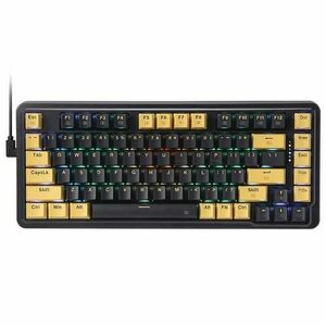 Tastatura gaming mecanica Redragon Elf PBT iluminare RGB, switch-uri aurii, Negru imagine