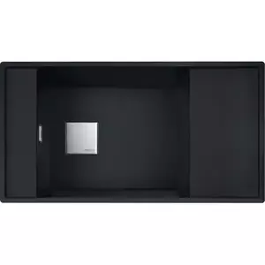 Chiuveta bucatarie FSG 611-87, 1 cuva, picurator reversibil, compozit granit, negru imagine