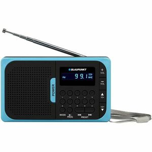 Radio portabil Blaupunkt, PR5BL, MicroSD/USB/MP3, Afisaj LCD, AAA, Negru/Albastru imagine