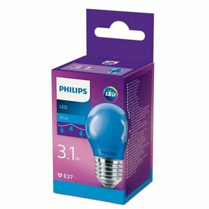 Bec LED COLORED BLUE P45, E27, 3.1W (25W), lumina albastra imagine