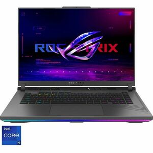 Laptop Gaming ASUS ROG Strix G16 G614JI cu procesor Intel® Core™ i9-13980HX pana la 5.60 GHz, 16, QHD+, IPS, 240Hz, 16GB DDR5, 1TB SSD, NVIDIA® GeForce RTX™ 4070 8GB GDDR6 TGP 140W, No OS, Eclipse Gray imagine