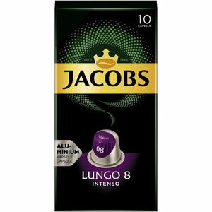 Capsule cafea Jacobs Lungo Intenso, intensitate 8, compatibile Nespresso, 10 capsule aluminiu, 50g imagine