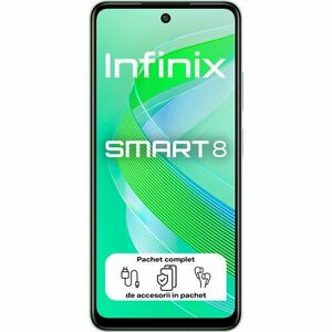 Telefon Mobil Infinix Smart 8 Dual Sim 3GB 64GB 4G Crystal Green imagine
