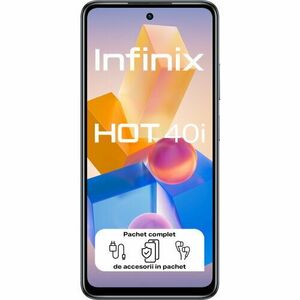 Telefon Mobil Infinix Hot 40i Dual Sim 8GB 256GB 4G StarlitBlack imagine