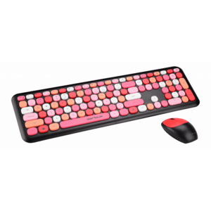 Kit wireless tastatura + mouse Serioux Colourful, rosu imagine