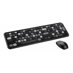 Kit wireless tastatura + mouse Serioux Colourful, negru imagine