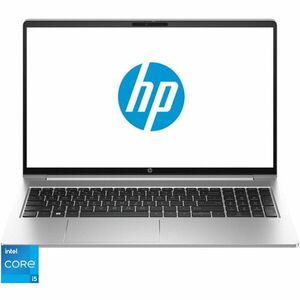 Laptop HP 15.6'' ProBook 450 G10, FHD IPS, Procesor Intel® Core™ i5-1335U (12M Cache, up to 4.60 GHz), 8GB DDR4, 512GB SSD, Intel Iris Xe, Free DOS, Silver imagine