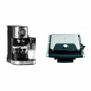 Pachet Espressor manual Barista latte, 15 Bar, 1470 W, 1.2 l, Cana lapte 700 ml si Grill electric Panini & Grill SC2128 imagine