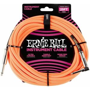 Ernie Ball P06067 Portocaliu 7, 5 m Drept - Oblic imagine