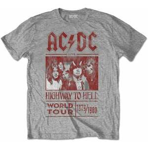 AC/DC Tricou Highway to Hell World Tour 1979/1981 Unisex Gri M imagine