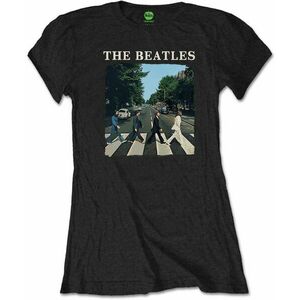 The Beatles Tricou Abbey Road & Logo Femei Black L imagine