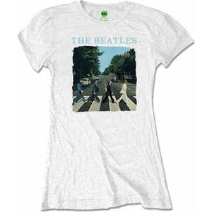 The Beatles Tricou Abbey Road & Logo Femei White L imagine