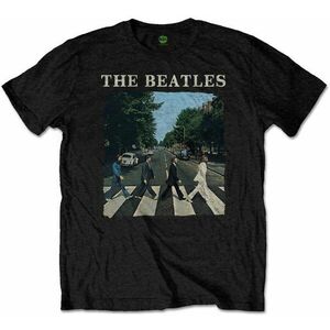 The Beatles Tricou Unisex Abbey Road & Logo Black (Retail Pack) Unisex Negru S imagine