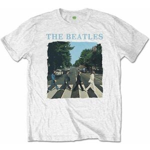 The Beatles Tricou Abbey Road & Logo Unisex White XL imagine