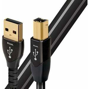 AudioQuest Pearl 0, 75 m Alb-Negru Cablu USB Hi-Fi imagine