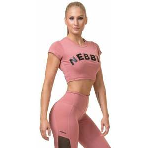 Nebbia Short Sleeve Sporty Crop Top Old Rose S Tricouri de fitness imagine