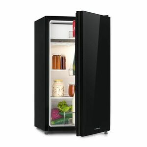 Klarstein Luminance Frost, frigider, 91 l, F, F, compartiment pentru legume, 2 rafturi de sticlă, negru imagine