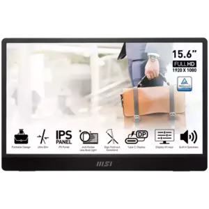 Monitor LED MSI PRO MP161 15.6" Full HD 4ms Negru imagine