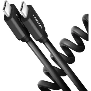 Cablu Axagon BUCM-CM10TB USB-C la USB-C 0.6m 3A Twister Black imagine