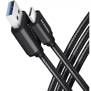 Cablu Axagon BUCM3-AM15AB USB-C la USB-A 3.2 Gen1 1.5m 3A Impletit Black imagine
