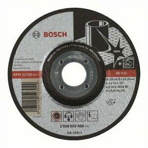Disc degrosare inox Bosch 2608602488, 125 mm diametru, 6 mm grosime imagine