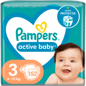 Scutece Pampers Active Baby 3 Junior Mega Box, 152 bucati imagine