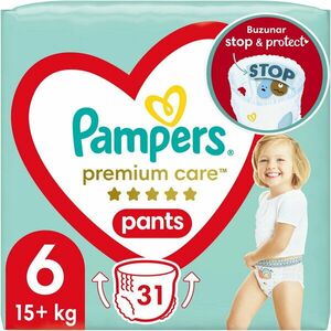 Scutece-chilotel Pampers Premium Care Pants Value Pack Marimea 6, 15+ kg, 31 buc imagine