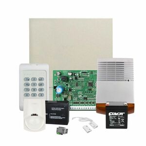 Sistem de alarma antiefractie DSC KIT 1404 EXT SIR, 1 partitie, 4-8 zone, 40 utilizatori imagine