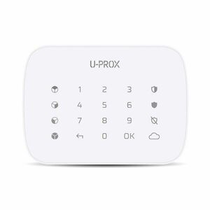Tastatura touch wireless U-PROX KEYPAD G4, 4 partitii, 4800m, butoane iluminate, autonomie 2 ani imagine