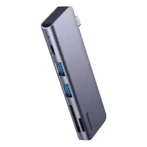 Docking Station Baseus CAHUB-K0G, 1 x USB-C, 2 X USB 3.0, 1 x Card reader MicroSD/SD imagine
