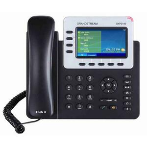 Telefon Voip Grandstream GXP 2140, Reelif Type C, Bluetooth, PoE, Negru imagine