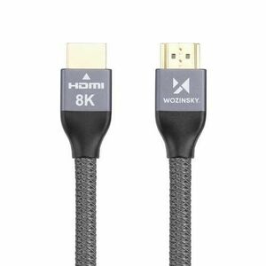 Cablu HDMI Wozinsky, HDMI 2.1, 8K , 48 Gbps, 1m, Argintiu imagine