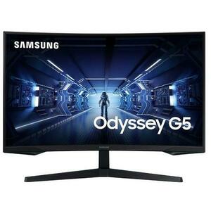 Monitor Gaming VA LED Samsung Odyssey G5 27inch LC27G54TQBUXEN, WQHD (2560 x 1440), HDMI, DisplayPort, AMD FreeSync Premium, Ecran curbat, 144 Hz, 1 ms (Negru) imagine