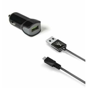 Incarcator Auto Celly CCUSBMICRO, 12W, 1 x USB, Cablu USB-A - MicroUSB (Negru) imagine