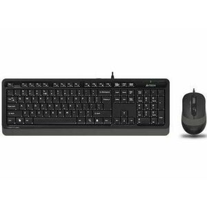 Kit Tastatura si Mouse A4TECH F1010, USB (Negru/Gri) imagine
