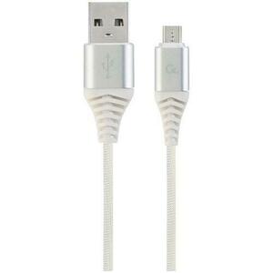Cablu alimentare si date Gembird CC-USB2B-AMmBM-1M-BW2, USB 2.0 (T) la Micro-USB 2.0 (T), 1m, Alb imagine