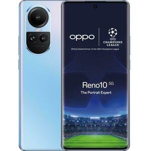 Telefon Mobil Oppo Reno10, Procesor Mediatek MT6877V Dimensity 7050, AMOLED touchscreen 6.7inch, 8GB RAM, 256GB Flash, Camera Tripla 64+32+8MP, Wi-Fi, 5G, Dual Sim, Android (Albastru) imagine