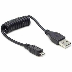 Cablu alimentare si date Gembird CC-mUSB2C-AMBM-0.6M, USB 2.0 (T) la Micro-USB 2.0 (T), 0.6m, conectori auriti, Negru imagine