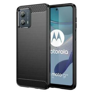 Carcasa Flexible Carbon compatibila cu Motorola Moto G53 5G, Negru imagine