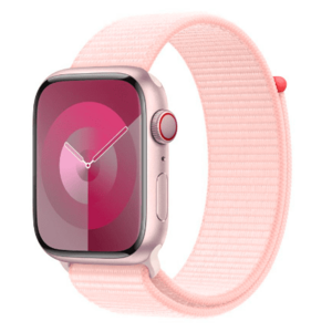 Smartwatch Apple Watch 9 GPS + Cellular, 45mm Pink Aluminium Case, Light Pink Sport Loop imagine