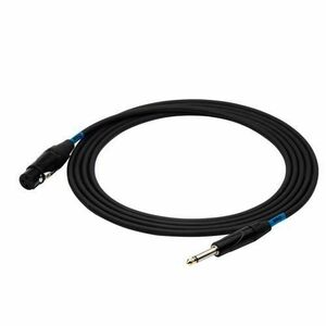 Cablu audio SSQ, Jack 6.3 mm - XLR mama, 10 m, Negru imagine