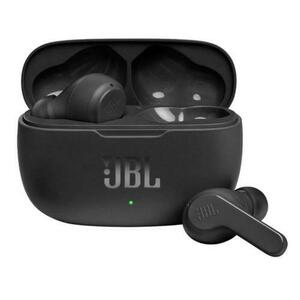 Casti Stereo JBL Wave 200TWS, True Wireless, Bluetooth, Deep Bass, IPX2, Touch Control (Negru) imagine
