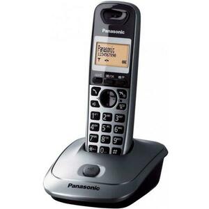 Telefon Fix Panasonic KX-TG2511PDM, display LCD, memorie 50 numere, 5 melodii (Gri) imagine
